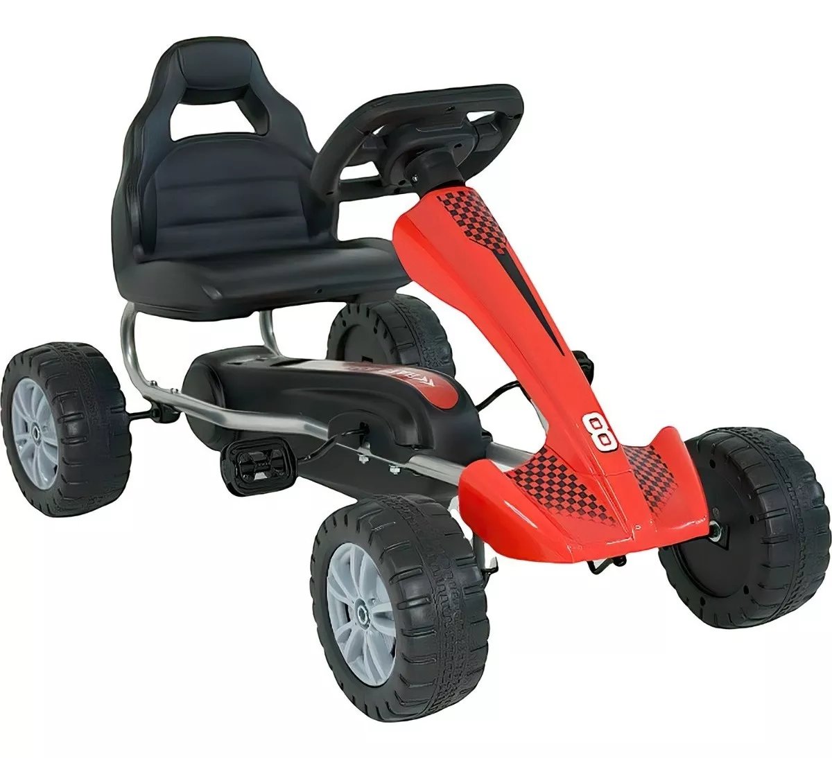 Avalancha Carrito Go Kart Pedales Montable Traccion Ni&ntilde;os color Rojo