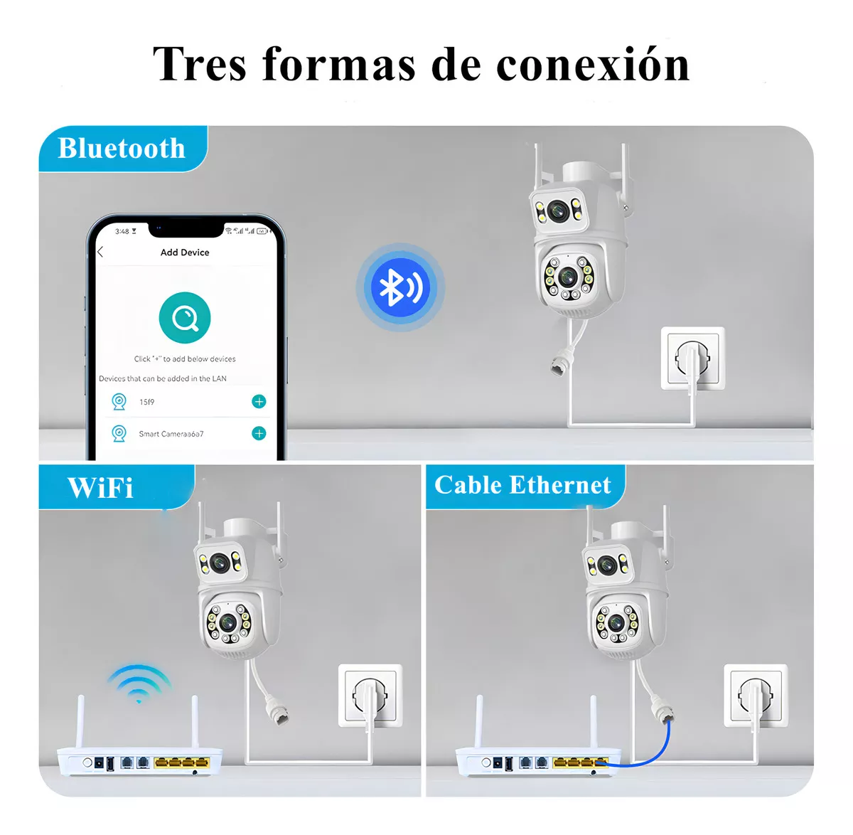 Cámara de seguridad ANBOLM BOA25 con resolución de 8MP visión nocturna incluida blanca