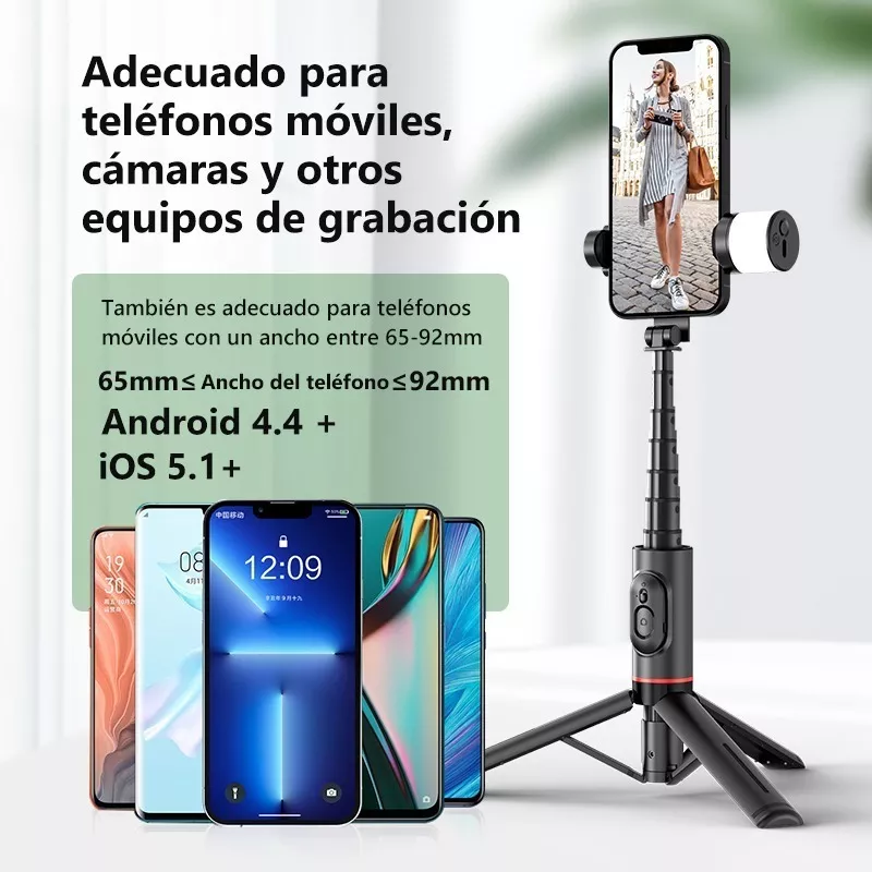 Tripie Celular Selfies Stick Con Control Remoto Y Led Rgb