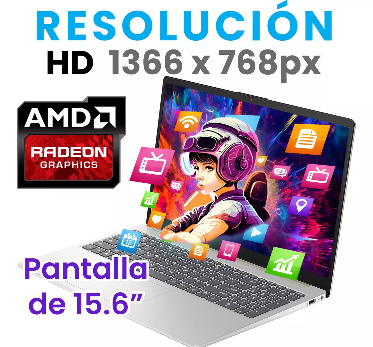Laptop Hp 15.6 Ryzen 7 S7 16gb Ram 512gb Ssd + oficina 365
