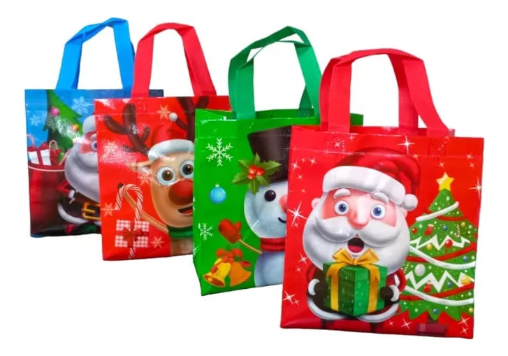 Paquete De 12 Bolsas Navideñas,12 Bolsas Para Dulces