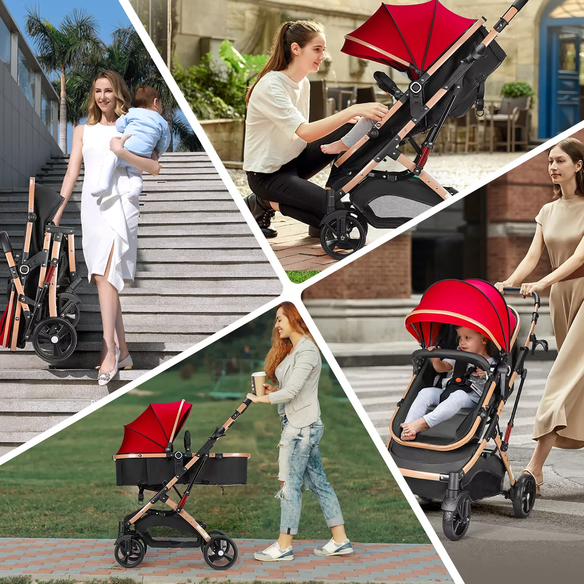 Carriolas Para Bebés Plegable, Carriolao Baston Reclinable