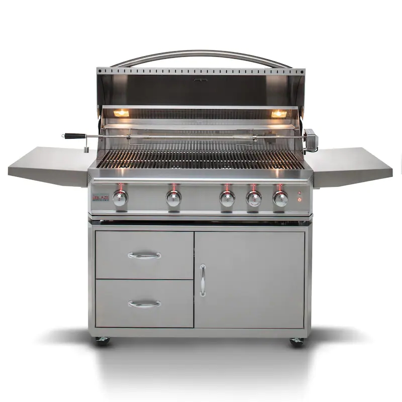 Blaze Professional LUX 44-Inch 4-Burner Propane Gas Grill With Rear Infrared Burner-BLZ-4PRO-LP