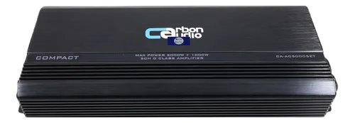 Amplificador Clase D De 5 Canales Carbon Audio Caac50005et color Negro
