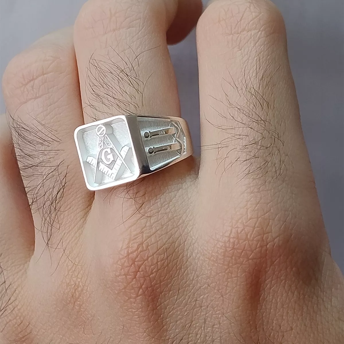 Anillo De Los Masones En Plata Ley.925