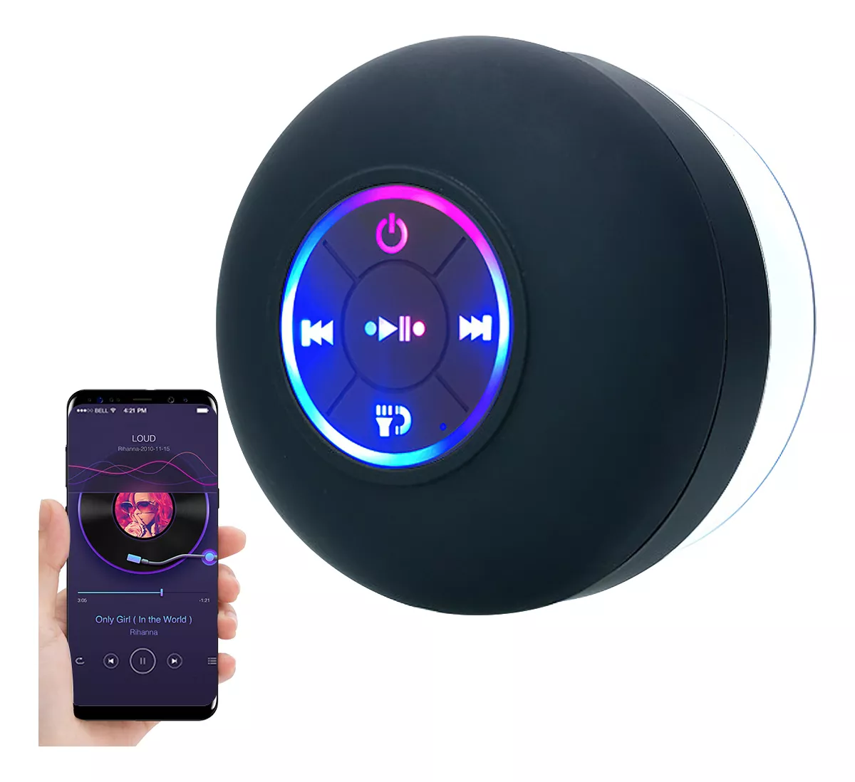 Bocina Bluetooth Port&aacute;til Inal&aacute;mbrico Recargable Ipx4 Ba&ntilde;o