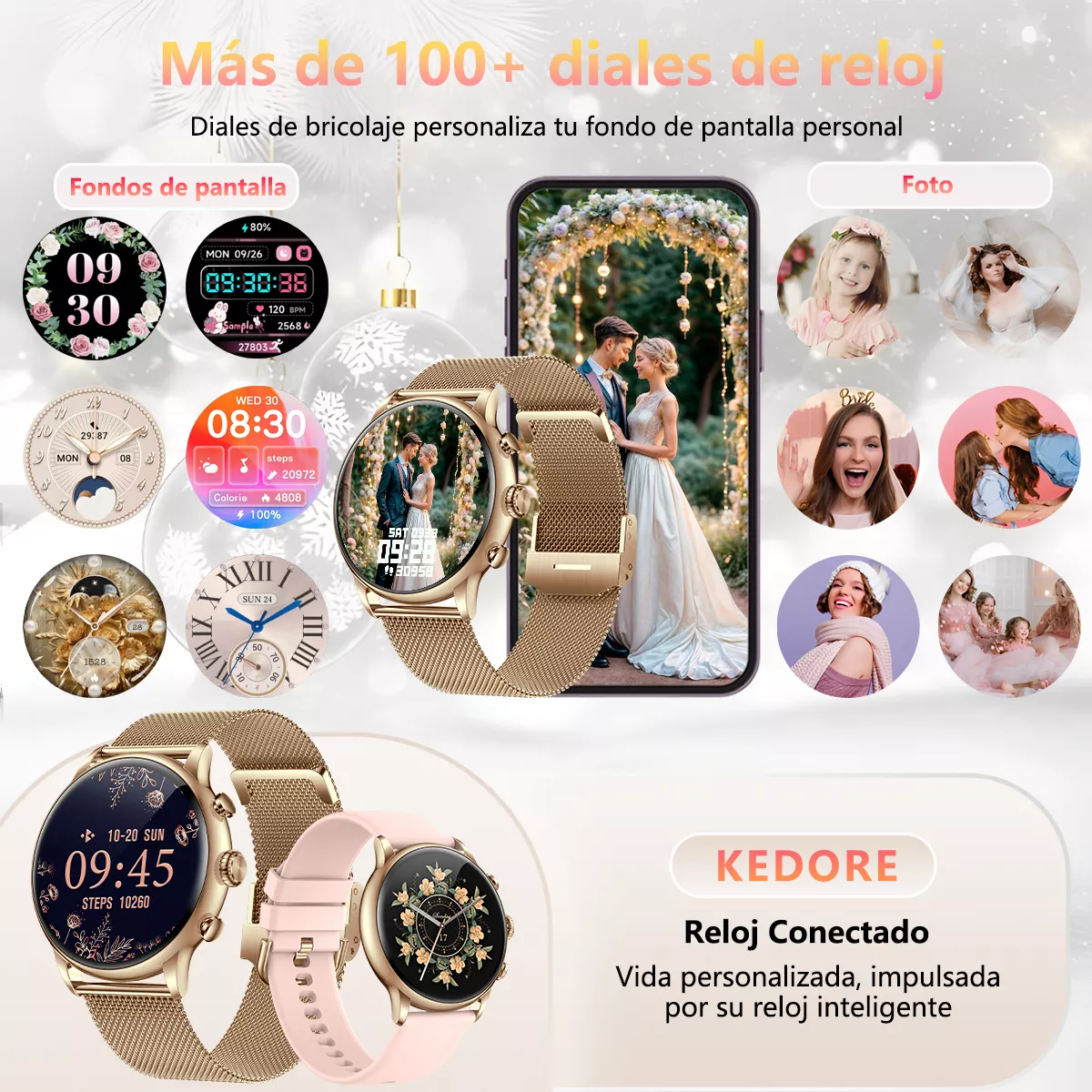 Smartwatch Mujer Amoled Reloj Inteligente Bluetooth Llamada