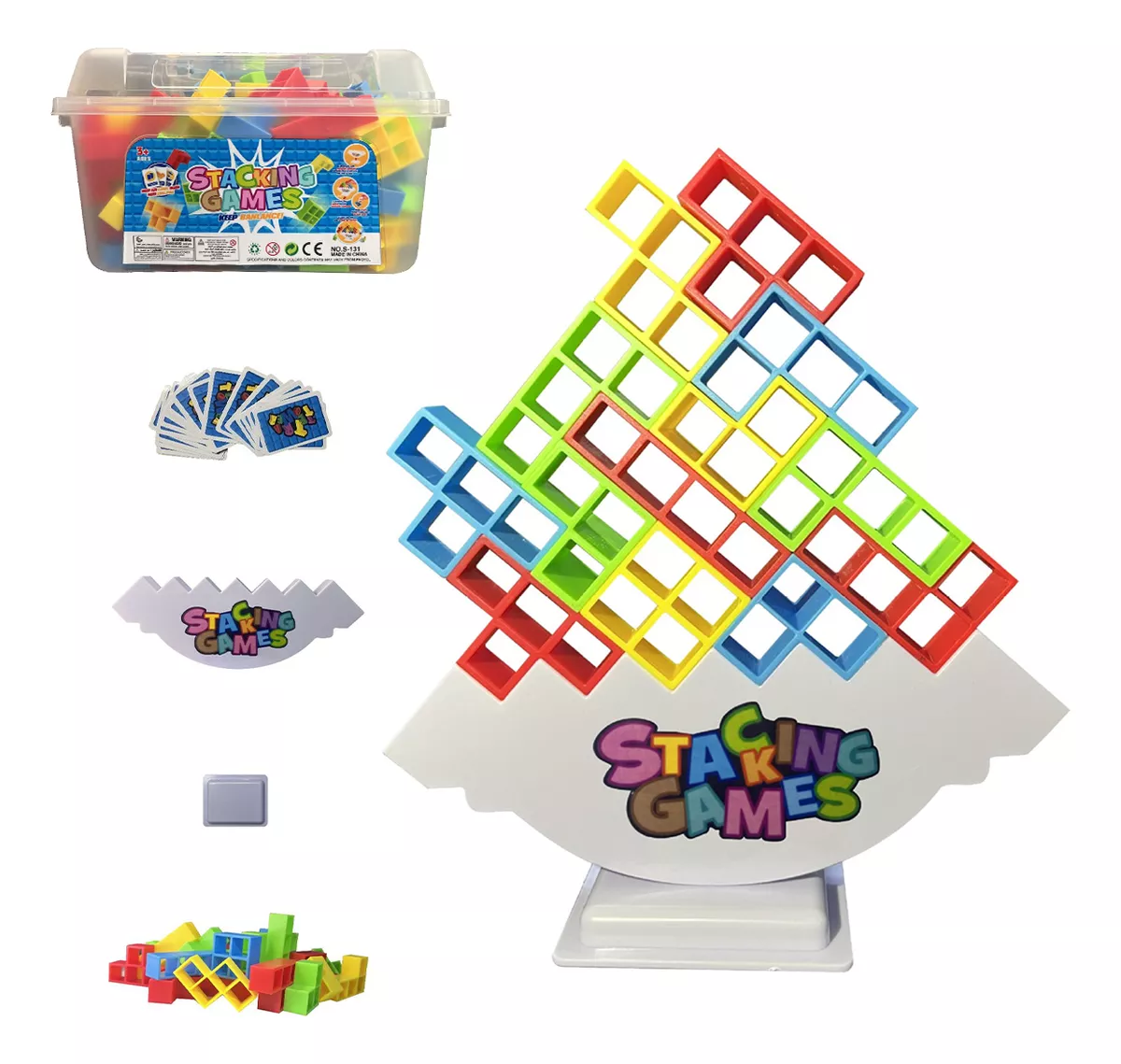 96pcs Juego De Equilibrio Educativo Tetris Tower Para Niños