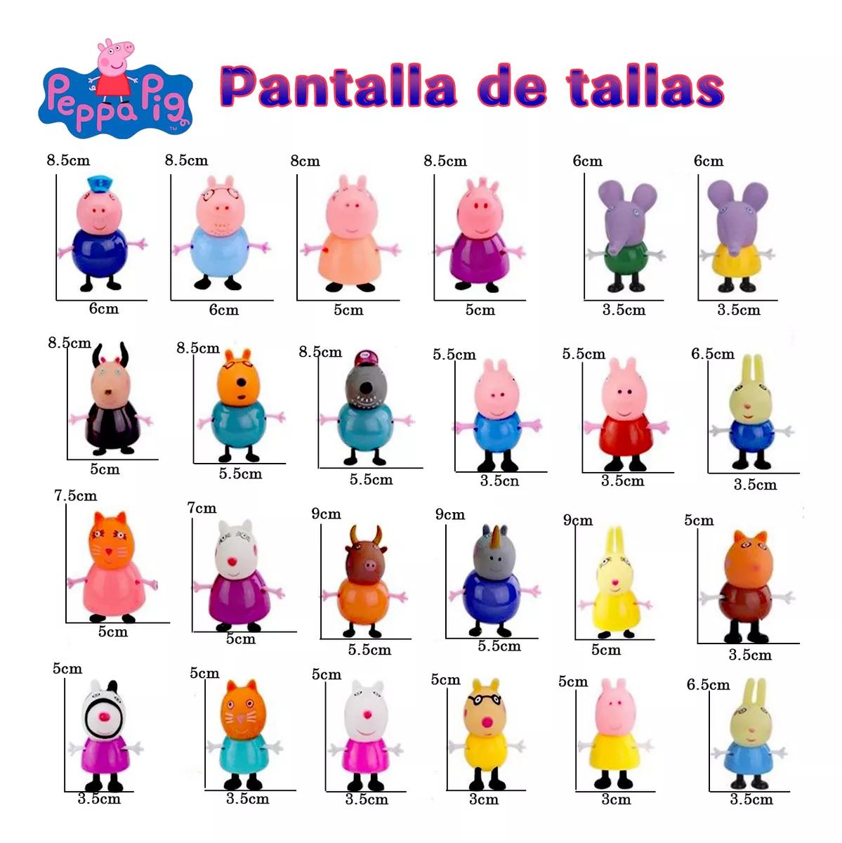 Cerdita Pepa Familia Y Amigos 25 Pcs/set Colección Pepa