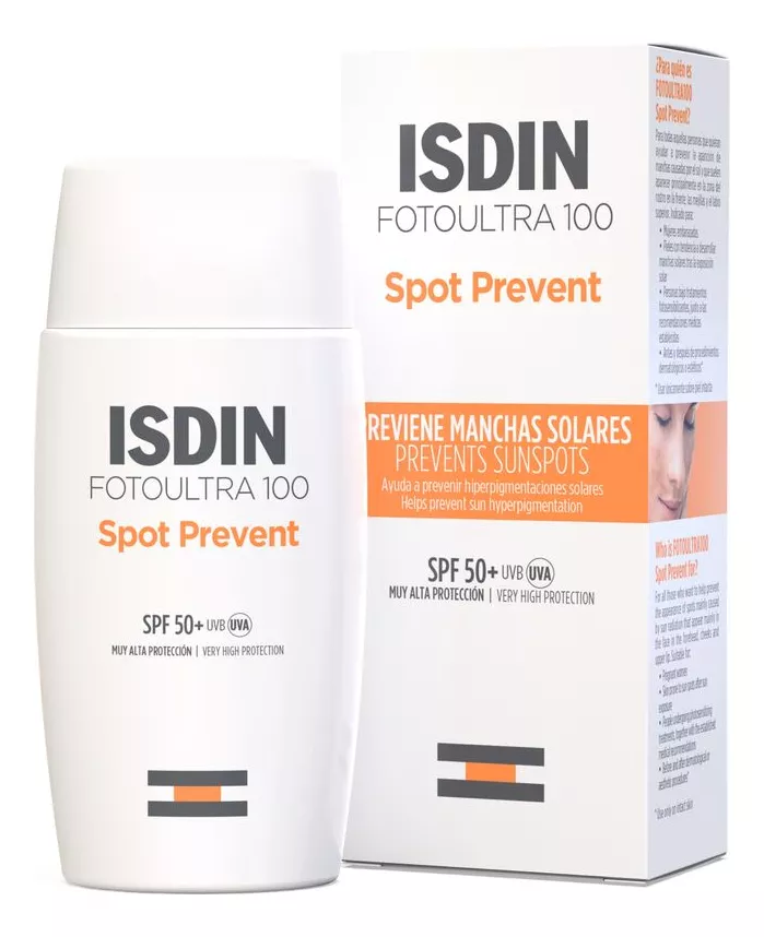 Protector solar Isdin Fusion Fluid FPS 50 Spot Prevent en crema de 50 mL