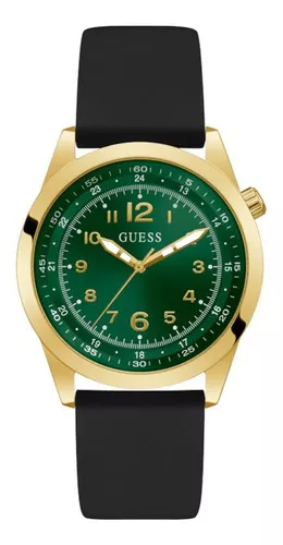 Reloj Guess Hombre Caballero Max Anal&oacute;gico Casual Mens Dress color de la correa Negro/Verde