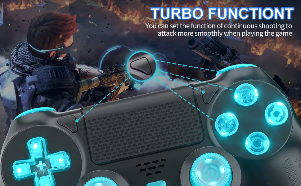 Control Rgb Inalámbrico Compatible Con Playstation 4
