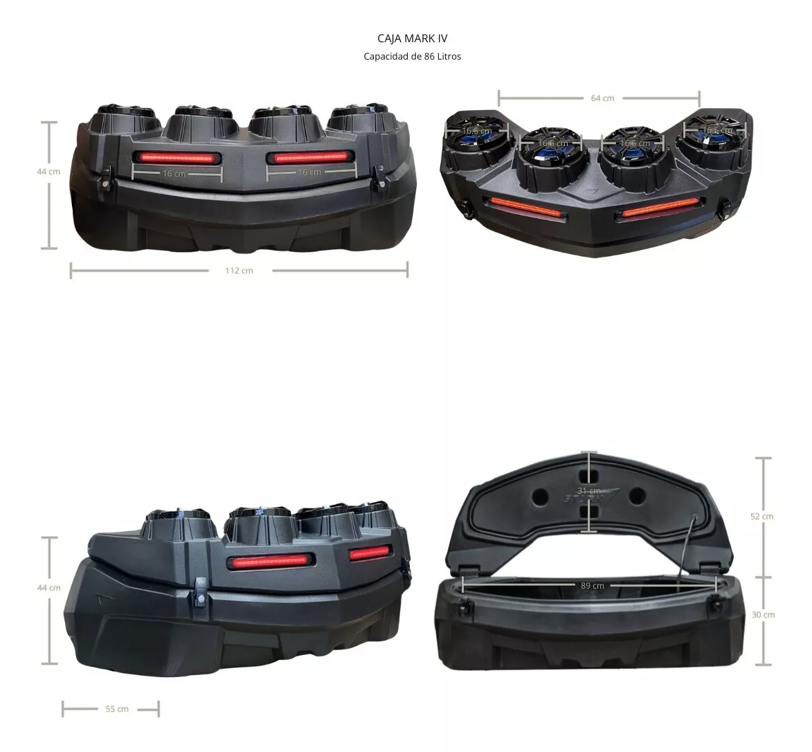 Caja Atv Sonido Marino Audio Mark Beats 4 Para Cuatrimoto