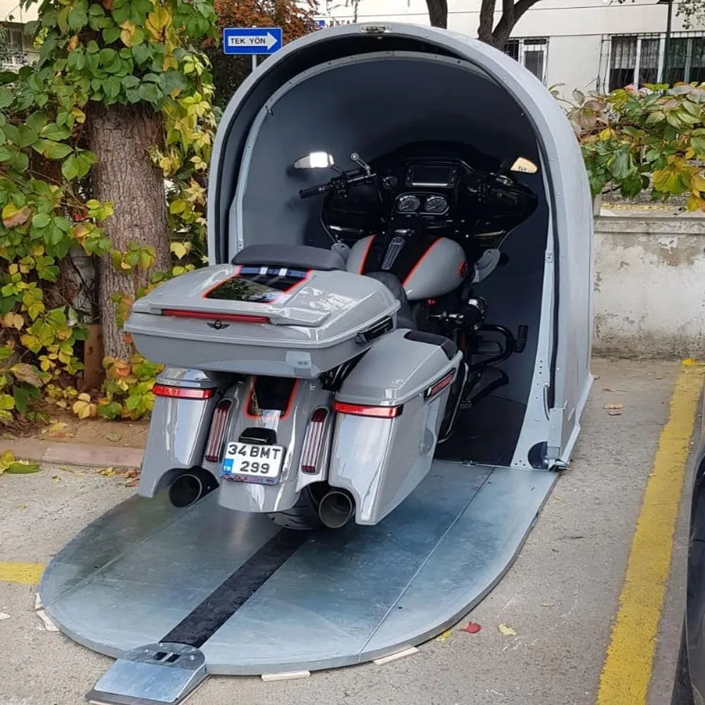 Motorcycle storge shed