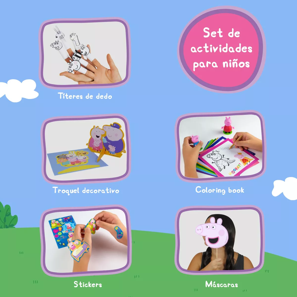 Peppa Pig 4 Figuras De Juguete + Casa Peppa + Manualidades