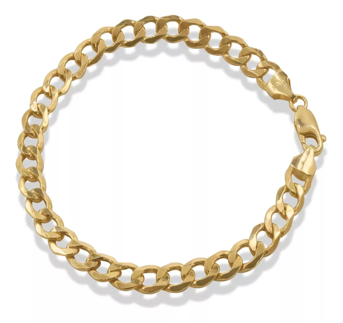 Pulsera Pulso Esclava Oro 10k 6.8mm 21cm Gruesa Barbado