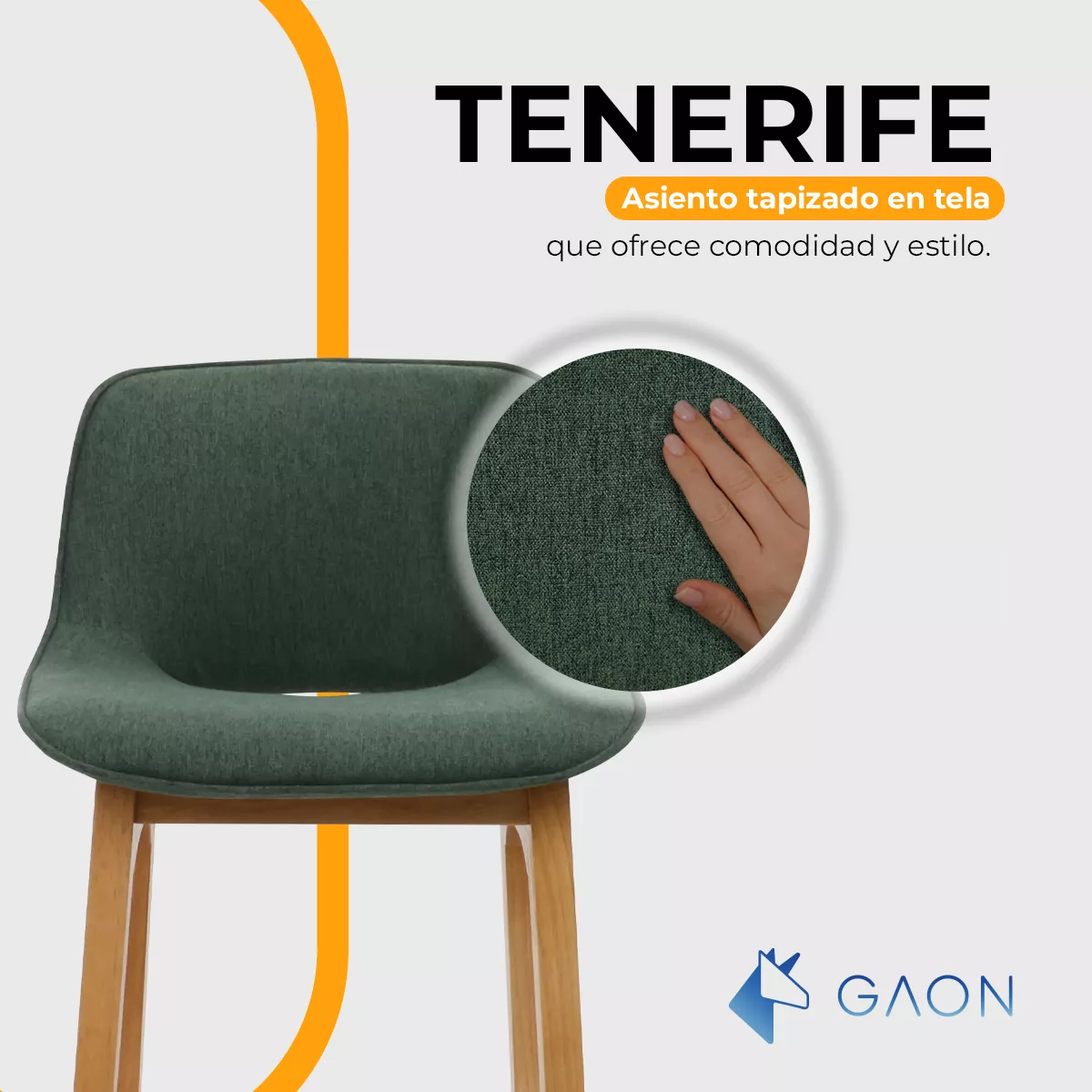 Silla De Bar Con Reposapies Diseño Ergonomico De Madera 2 Pz