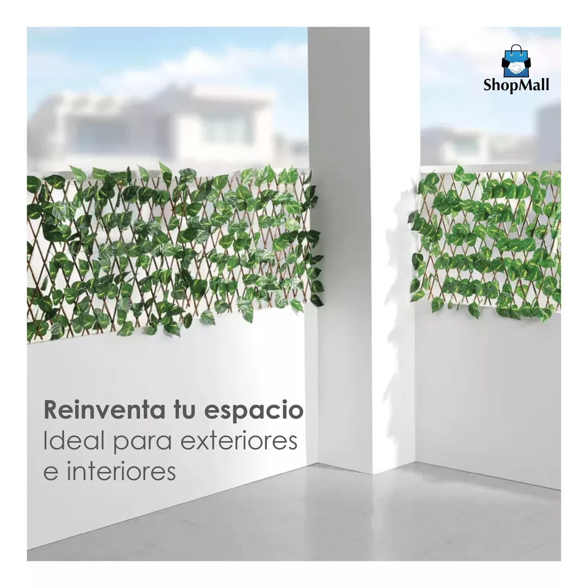 Muro Verde Expandible Follaje Hoja Artificial 1.2 X 3 1 Pz Estructura CAFÉ Planta Verde oscuro