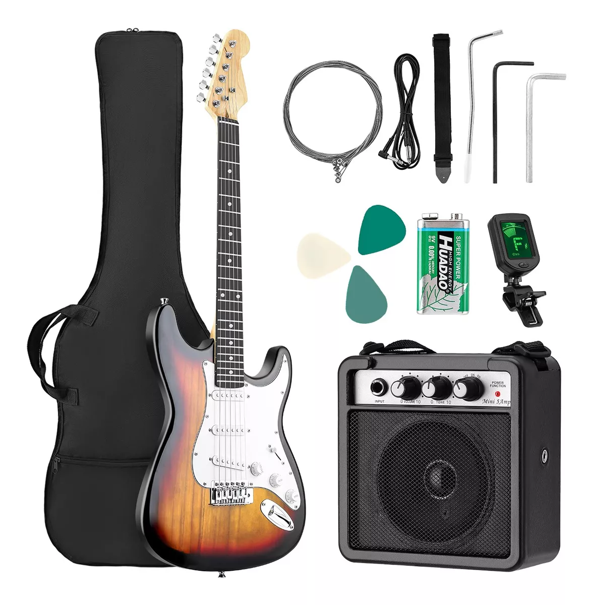 Guitarra El&eacute;ctrica Con 10 Accesorios+amplificador+afinador