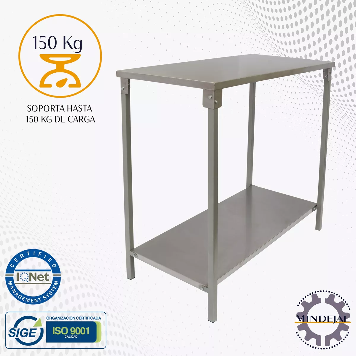Mesa De Trabajo De Acero Inoxidable 95x48x90 Cm Envío Gratis