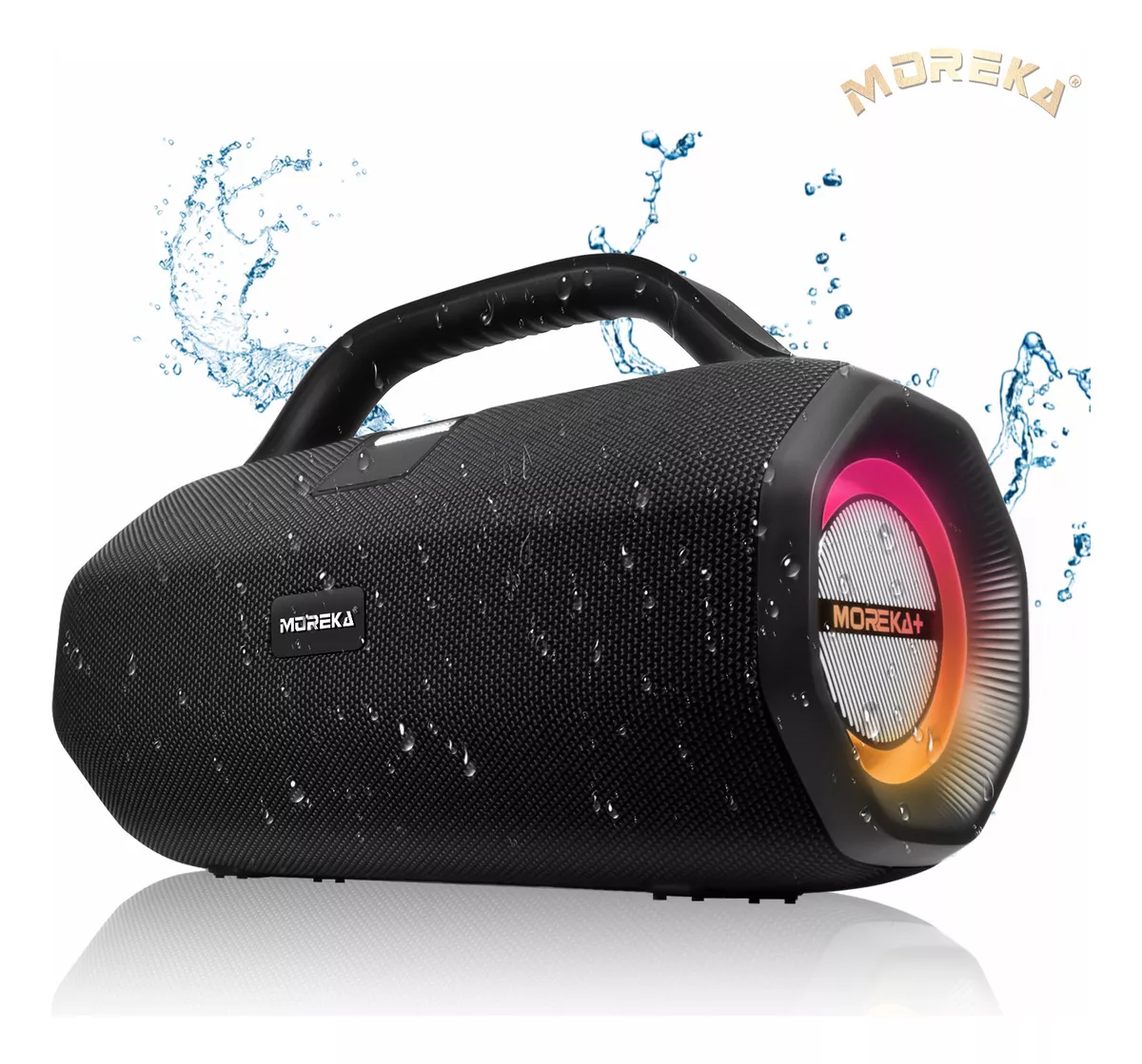 Moreka-a18 Altavoz Bluetooth Inal&aacute;mbrico Port&aacute;til 70w Bluetooth 5.3, Luces Led, Tarjeta Tf, Usb, Aux, Radio Fm, Emparejamiento Tws, Llamadas Manos Libres,pantalla Led
