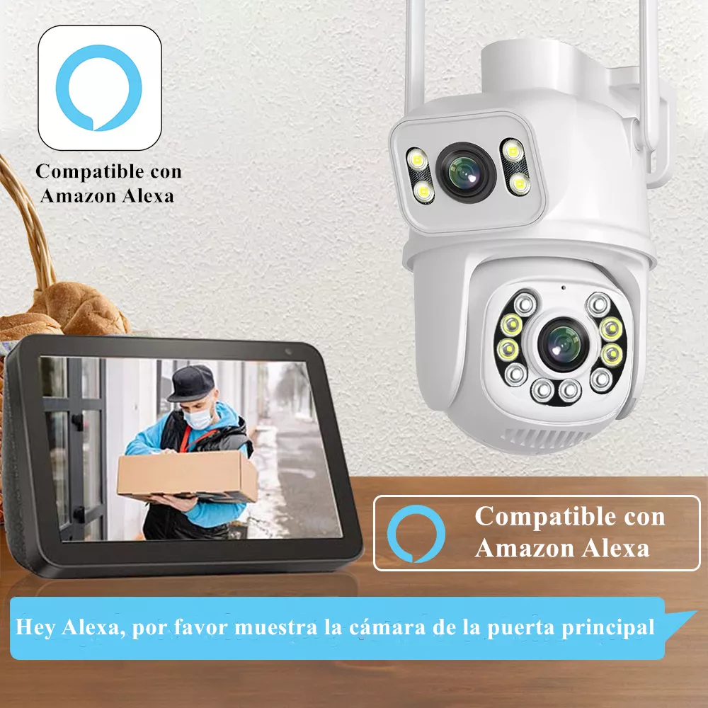 Cámara de seguridad ANBOLM BOA25 con resolución de 8MP visión nocturna incluida blanca