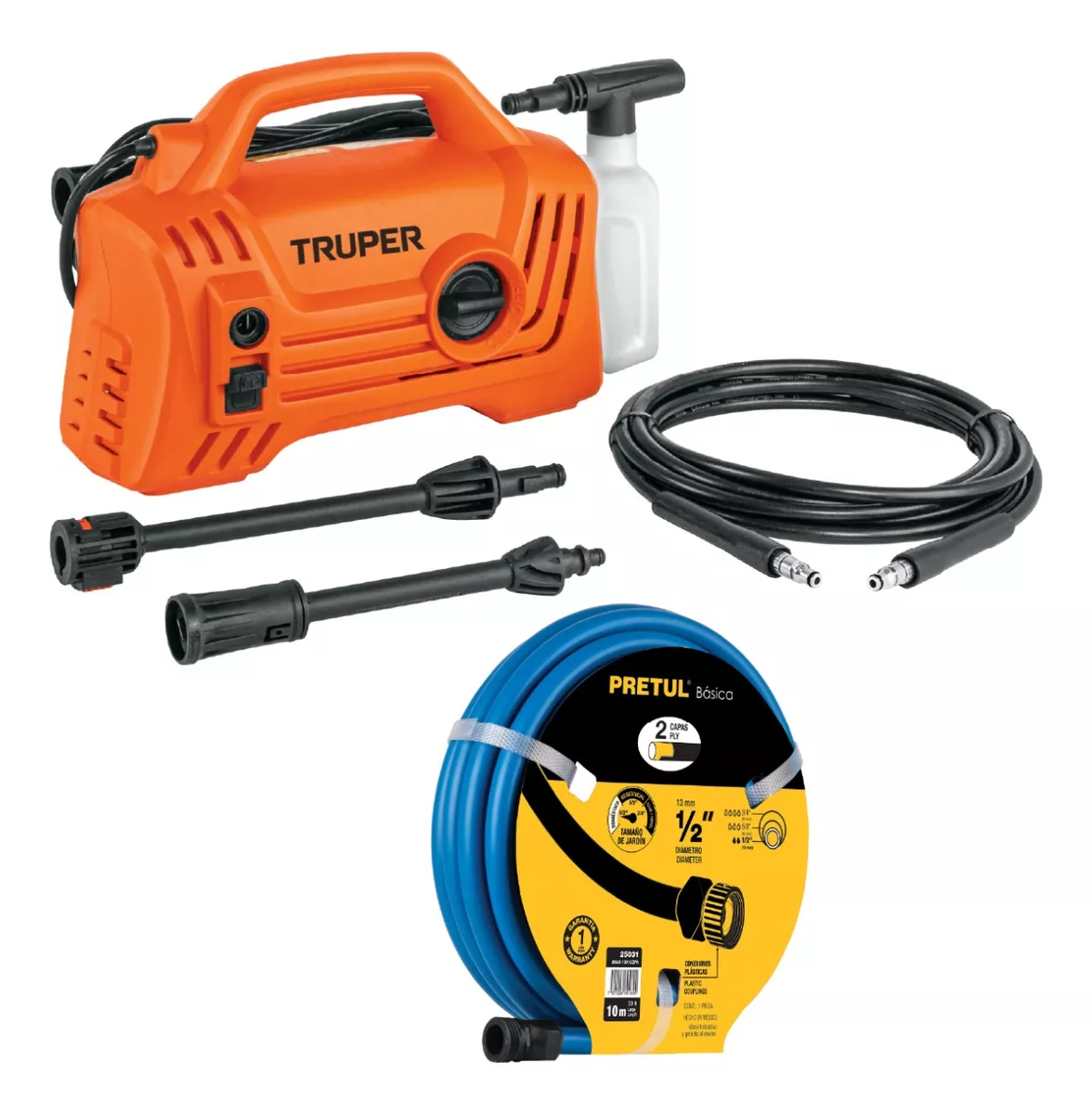 kit Hidrolavadora El&eacute;ctrica Compacta 1600psi+mangera 102795