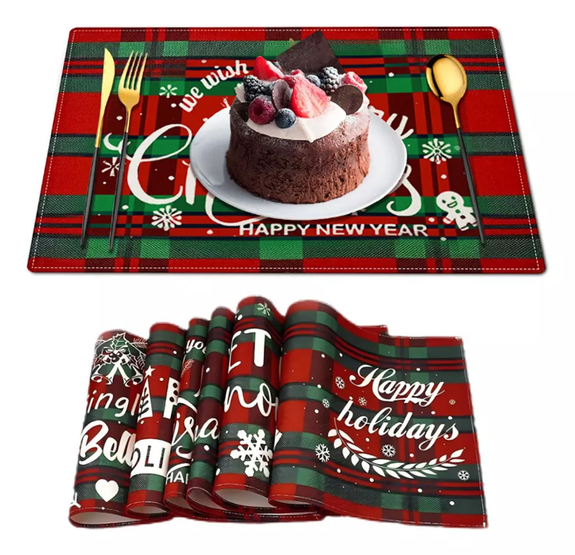 Manteles Individuales Antideslizantes Para Restaurante 6 Pcs