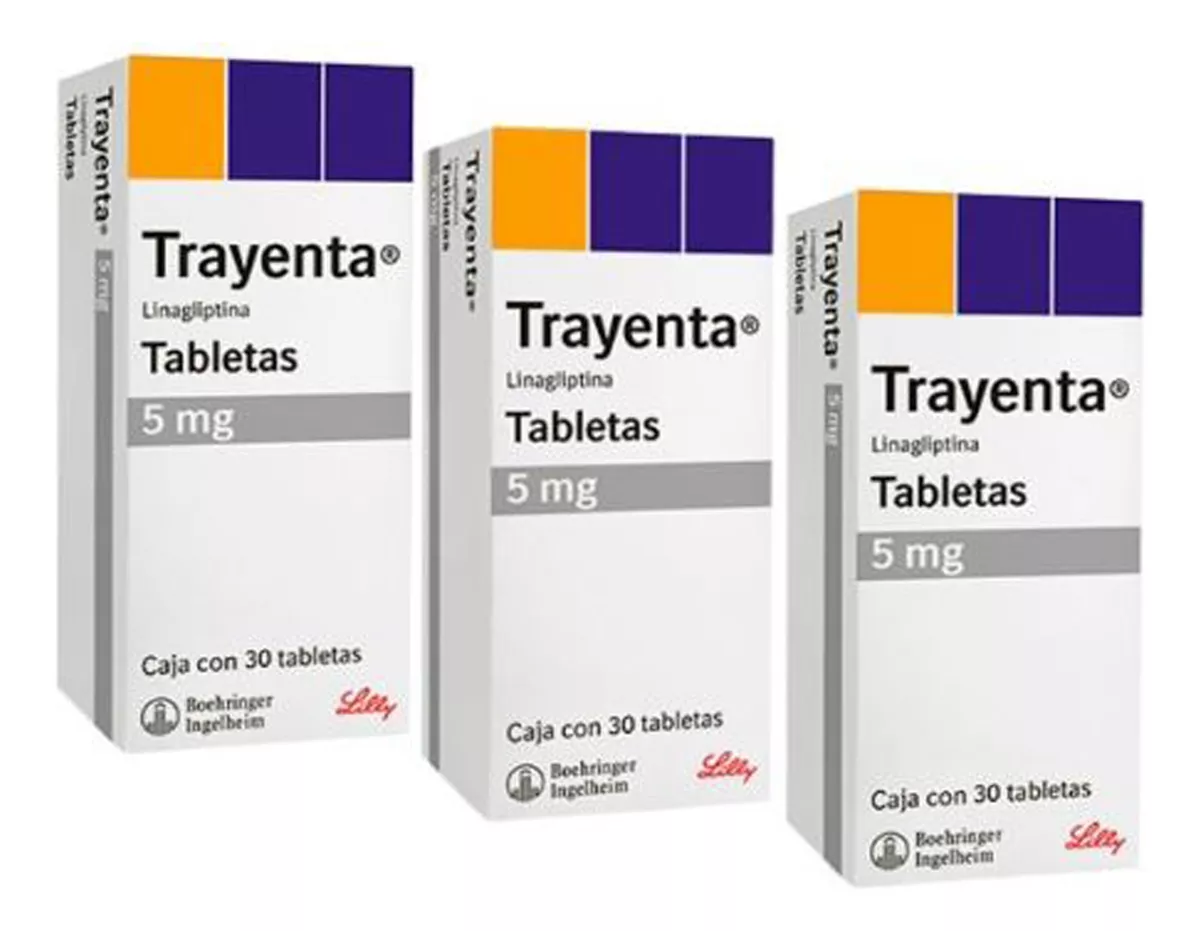 Trayenta 5mg Linagliptina Con 30 Tabletas paquete 3 Piezas