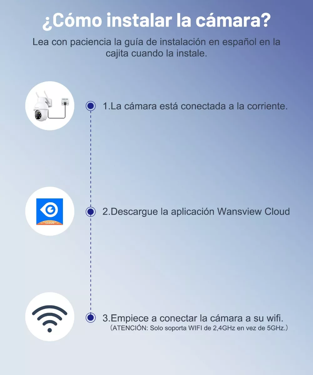 2k Cámara De Seguridad Wifi 2.4g Inalambrico Ptz Movimiento