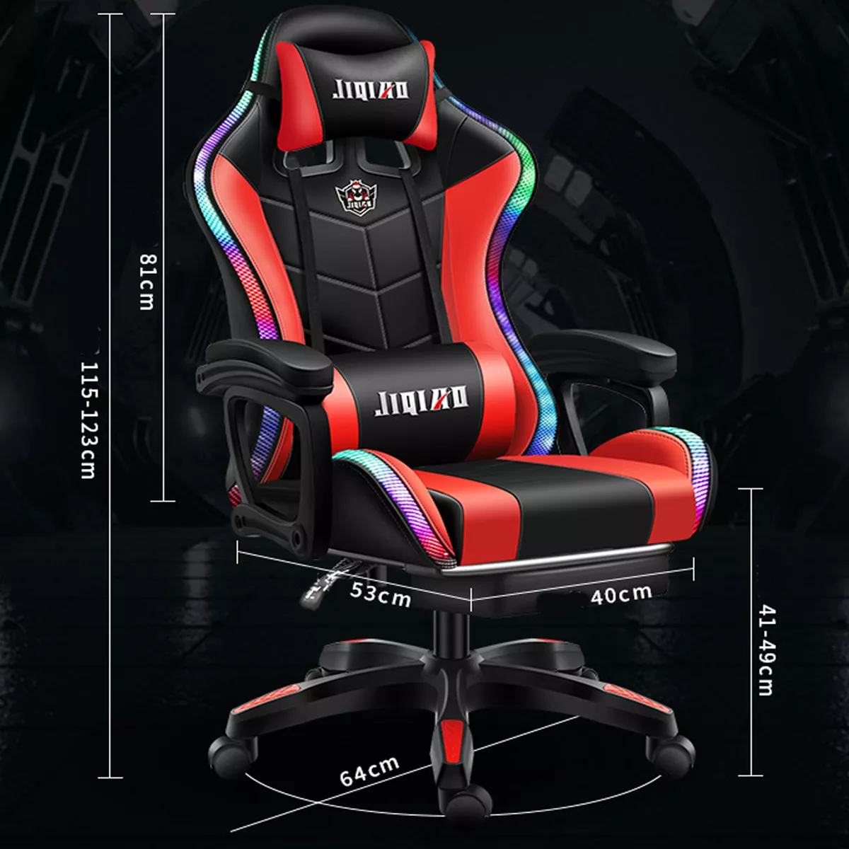 Silla Gamer Ejecutiva Reclinable Reposapiés Con Masaje Luces
