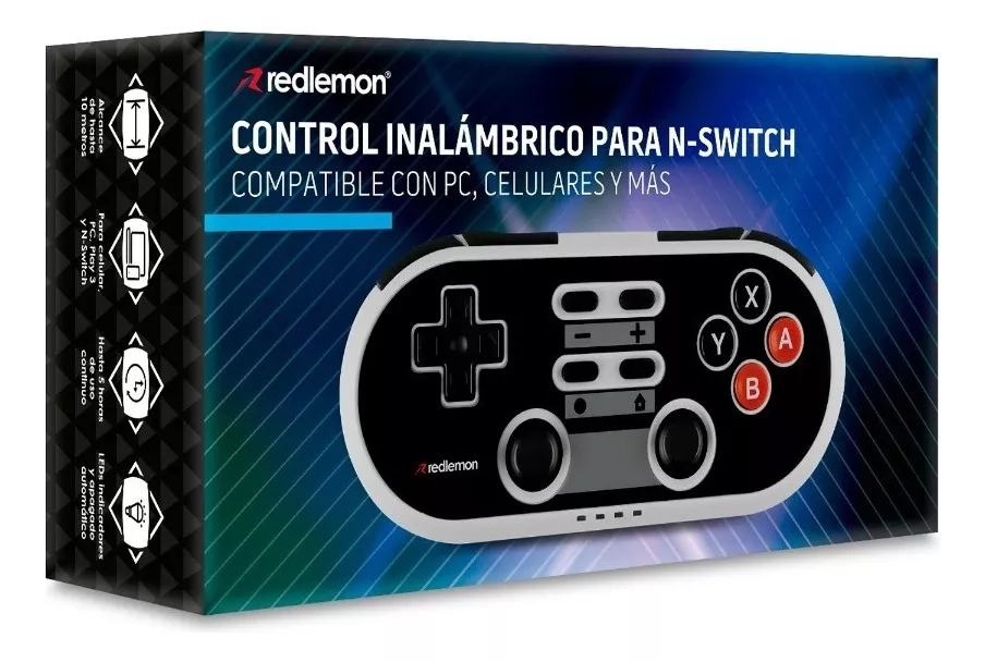 Control para Nintendo Switch Retro Inalámbrico con Diseño Clásico, Compatible con Switch, Switch Lite, Switch OLED, PC, Android y PS3, Conexión Bluetooth Hasta 10 Metros, Batería Recargable