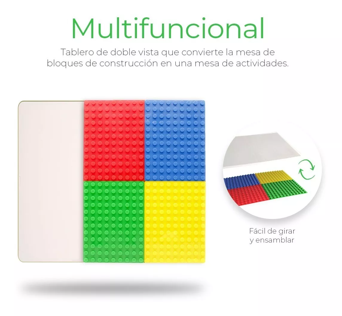 Mesa Didactica Con Juego De Bloques Para Niños Incluye Silla