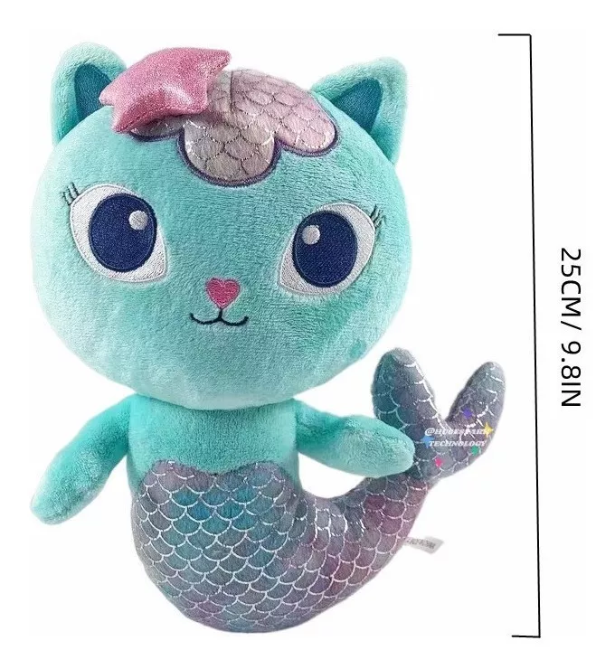Casa De Muñecas Gabby De 25 Cm, Peluche, Gato Sirena, Regalo