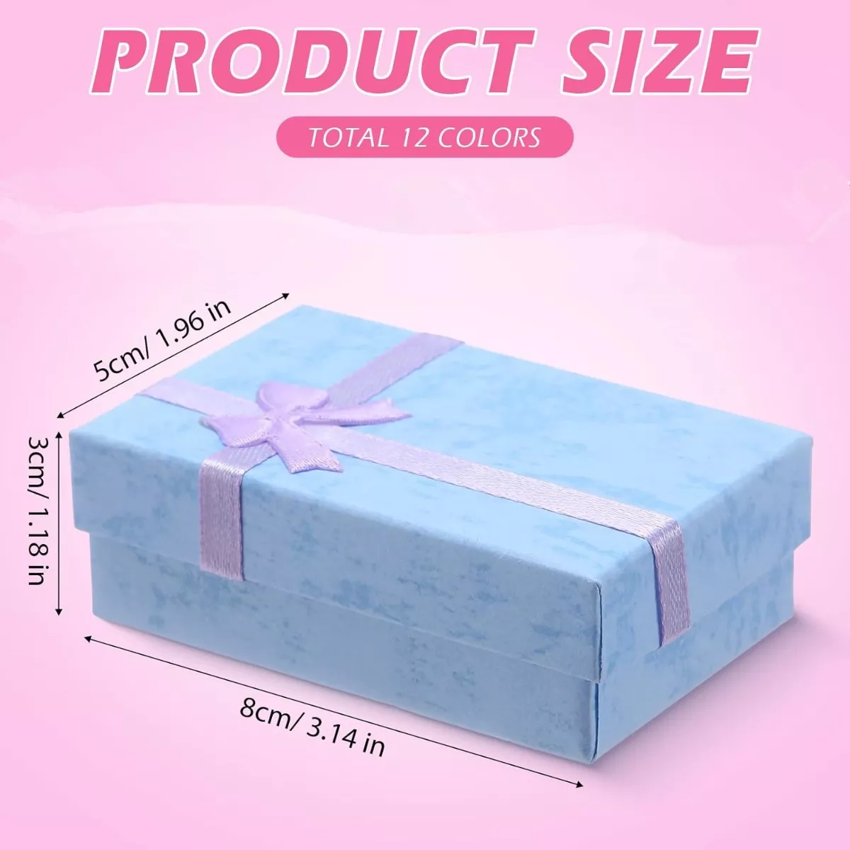 Caja De Regalo De Joyería Con Lazos, 24 Unidades