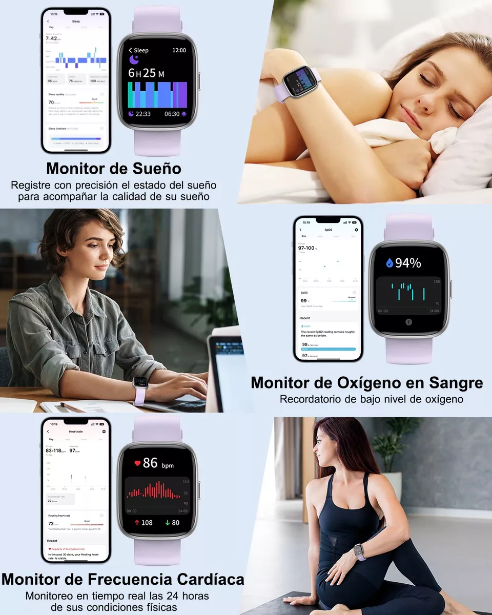 Reloj Inteligente 1.85'' Smartwatch Llamadas Bluetooth Alexa