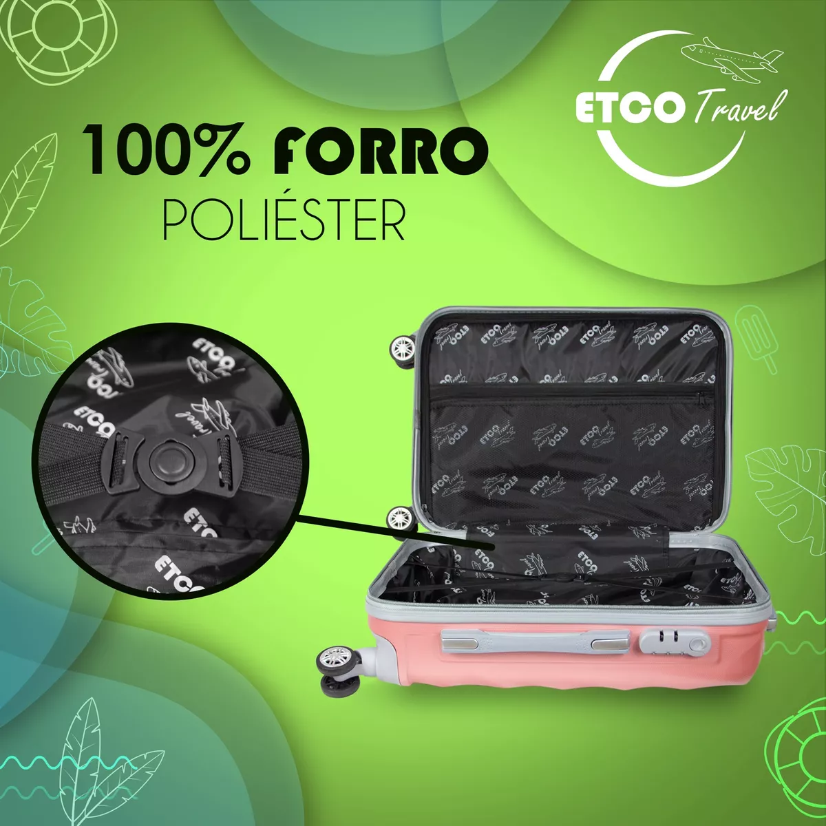 Maleta Con Ruedas Giro 360° De Viaje, 20 Pul Maletas Rigidas