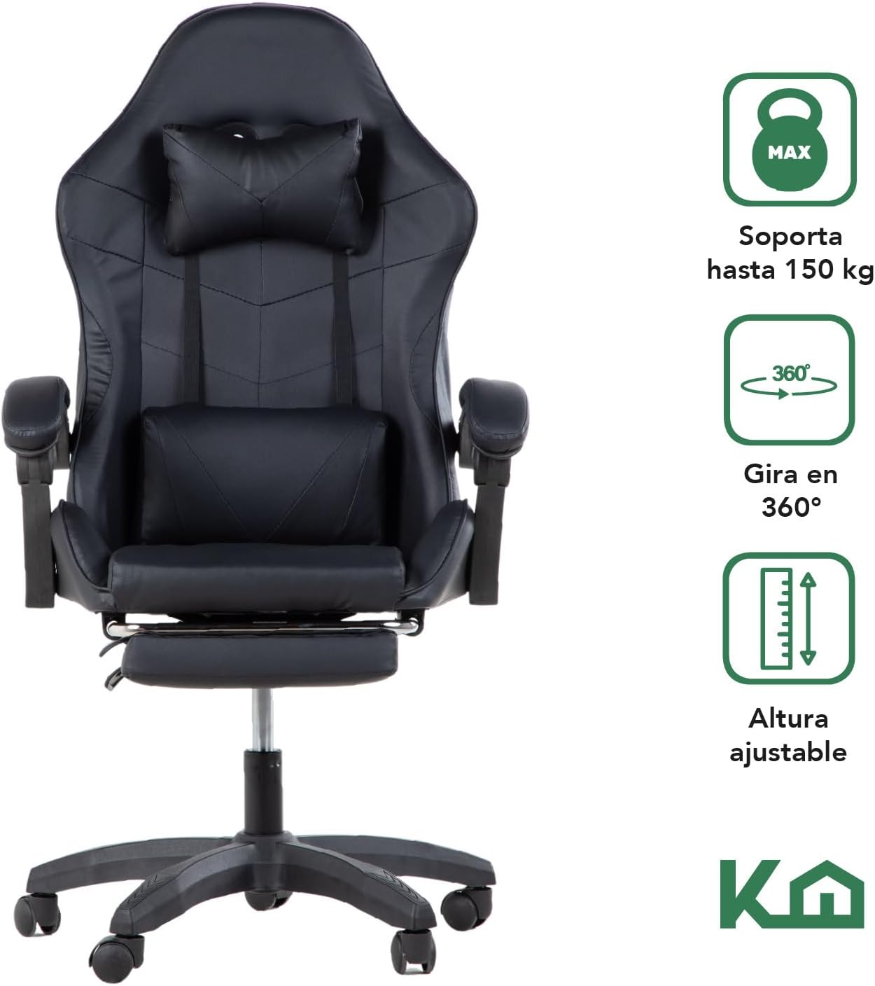 Kingshouse | Silla ergonómica reclinable para juegos