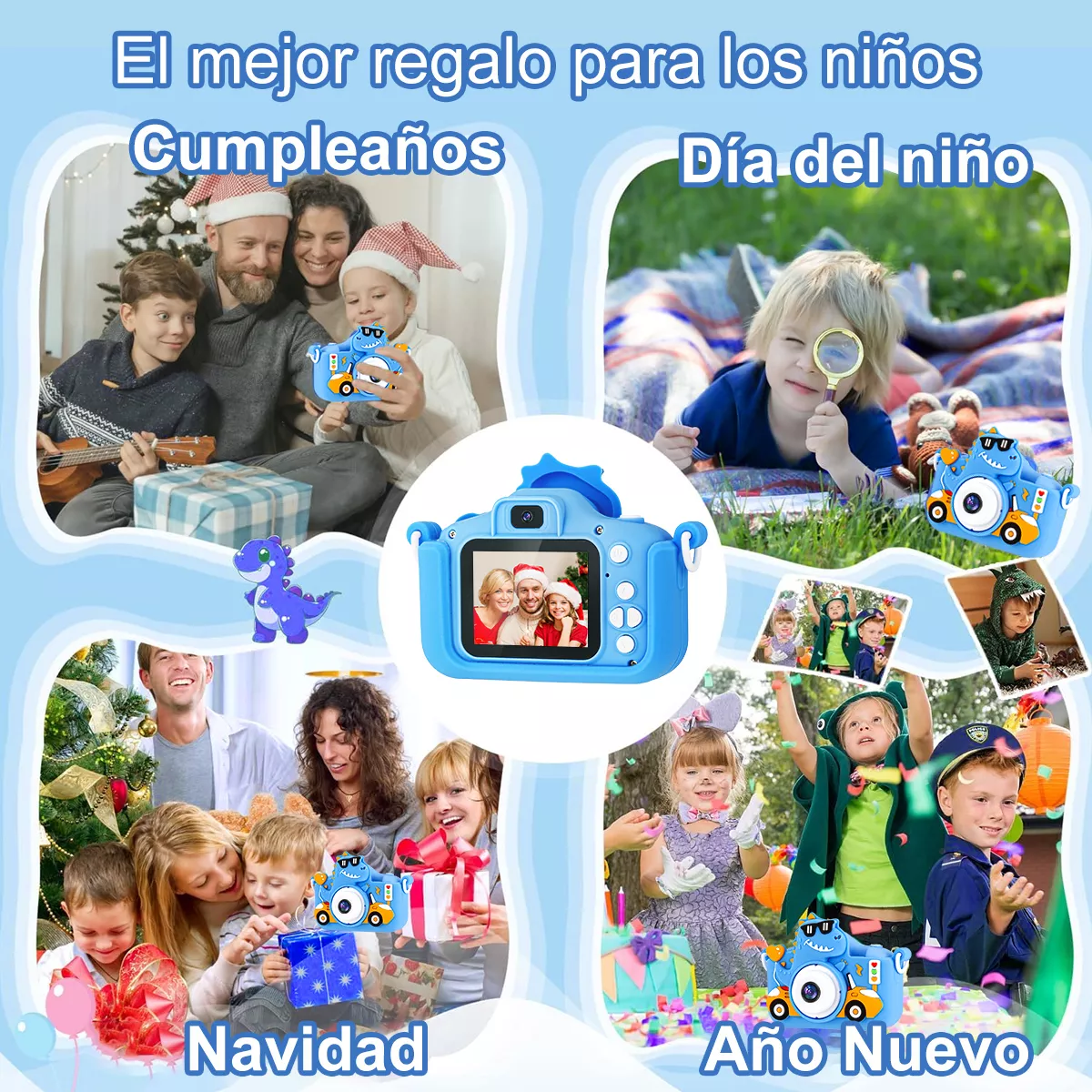 Cámara Digital Niños Doble Lente De Fotos Y 1080p Video+32gb