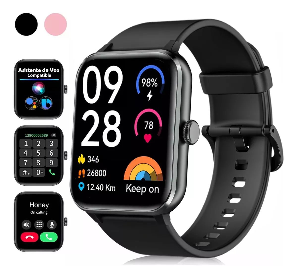 Reloj Smartwatch Blackview R50 1.85 Smart reloj Reloj Inteligente Lcd Fitness Bluetooth color De La Caja Rosa