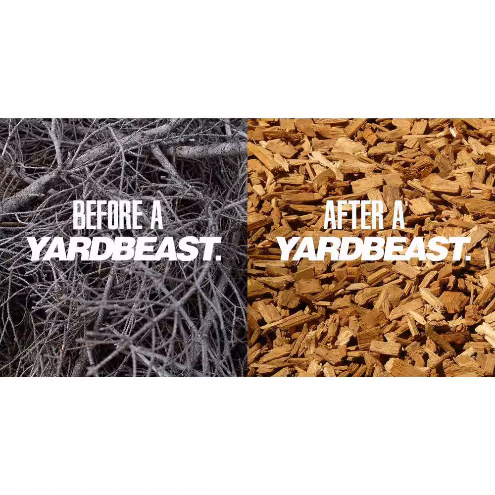 Yardbeast Tru-Feed 3.5 in. Professional Chipper 14 HP Gas Kohler CH440 ATV Towable Trailer, Rotational Discharge Dual Belt Clutch YB3514ATV
