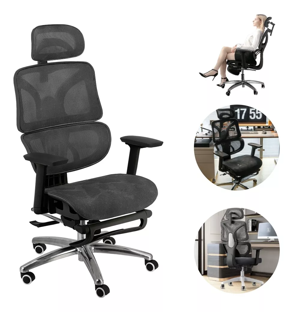 Silla Oficina Ergonómica Mesh Ejecutiva Ajustable Reclinable