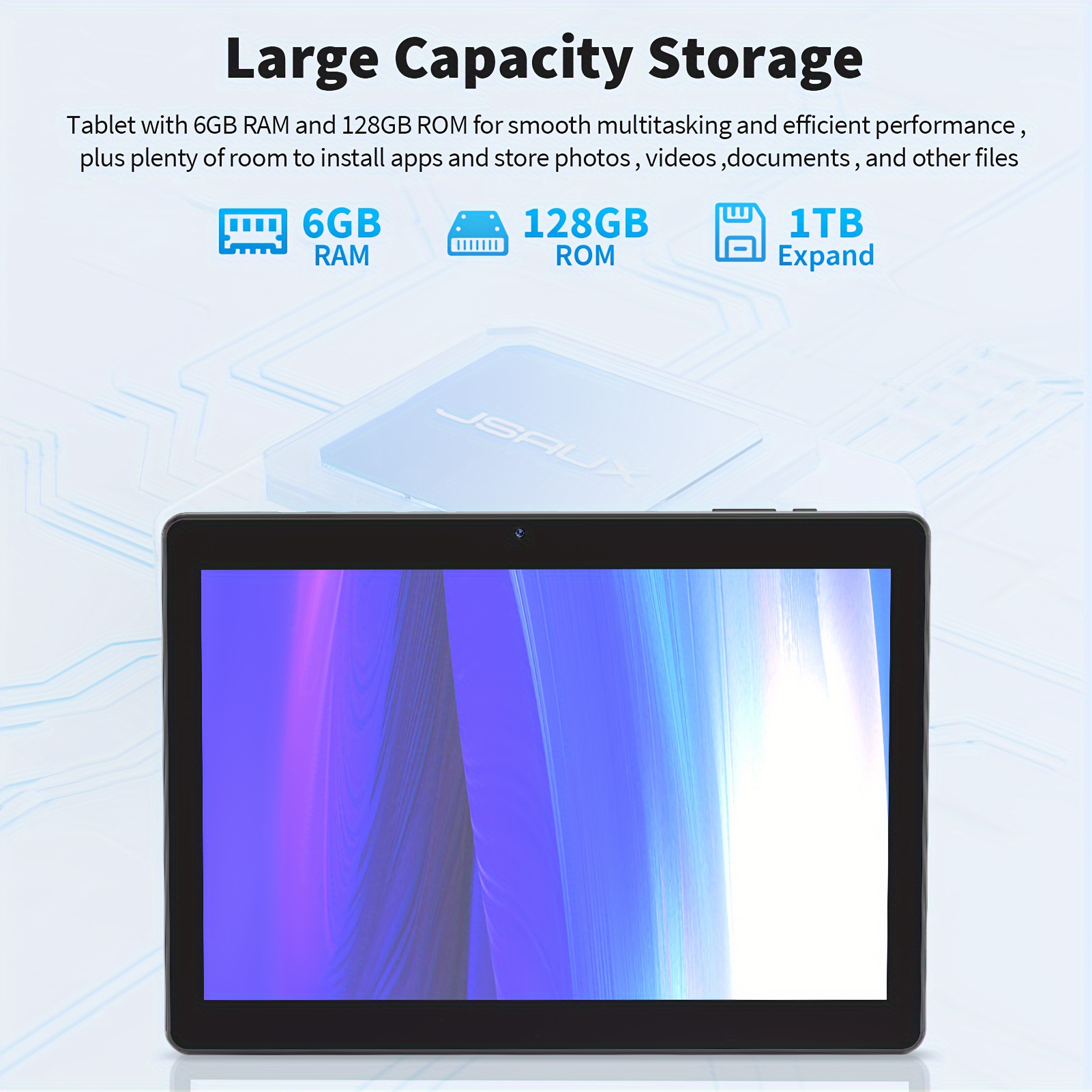 Tablet con Teclado, Tablet 2 en 1, 6GB+128GB, 1TB Expandible, Tablet Android 13, Tablet de 10 Pulgadas con Funda, Ratón, Stylus, Batería 8000mAh, WiFi 2.4G/5G, GPS, Tablet PC Certificado