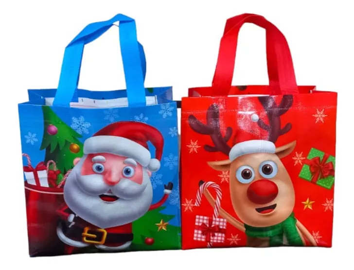 Paquete De 12 Bolsas Navideñas,12 Bolsas Para Dulces