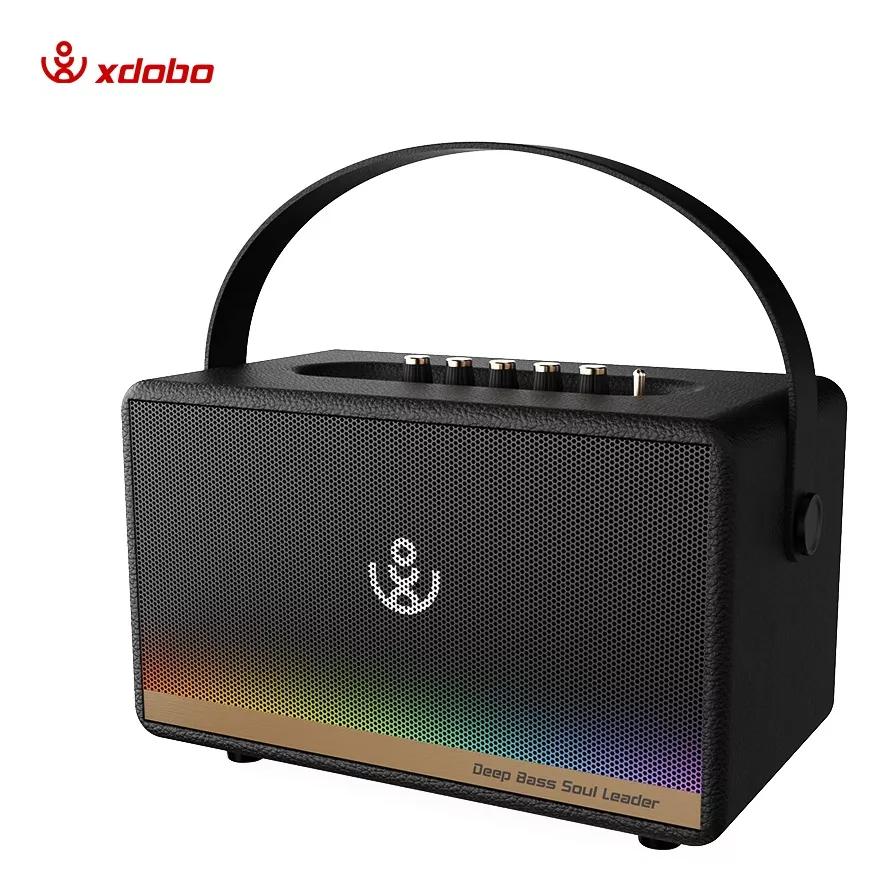 Bocina Bluetooth Xdobo Mirage 130w Con Micrófonos Luz Rgb