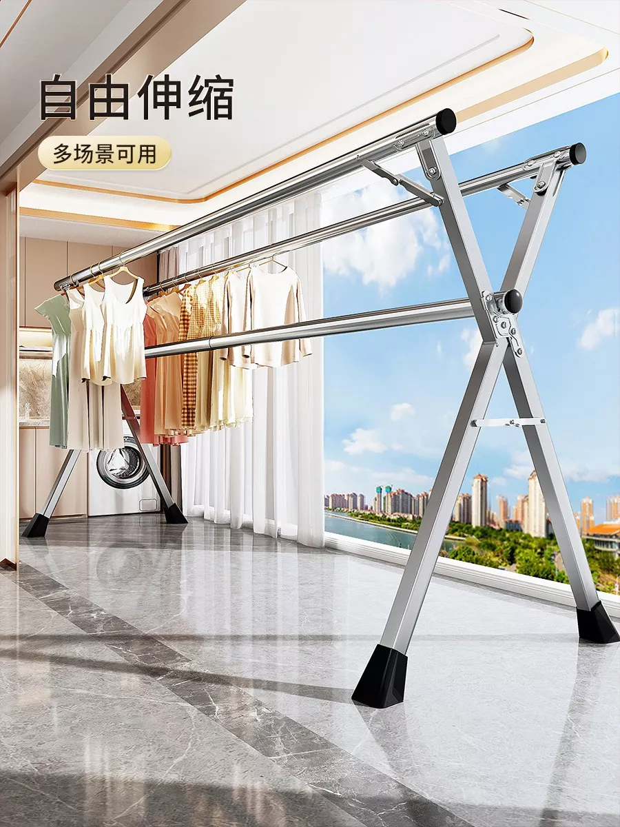 Tendedero Plegable Retráctil Para Colgar Ropa Acero Inoxidab