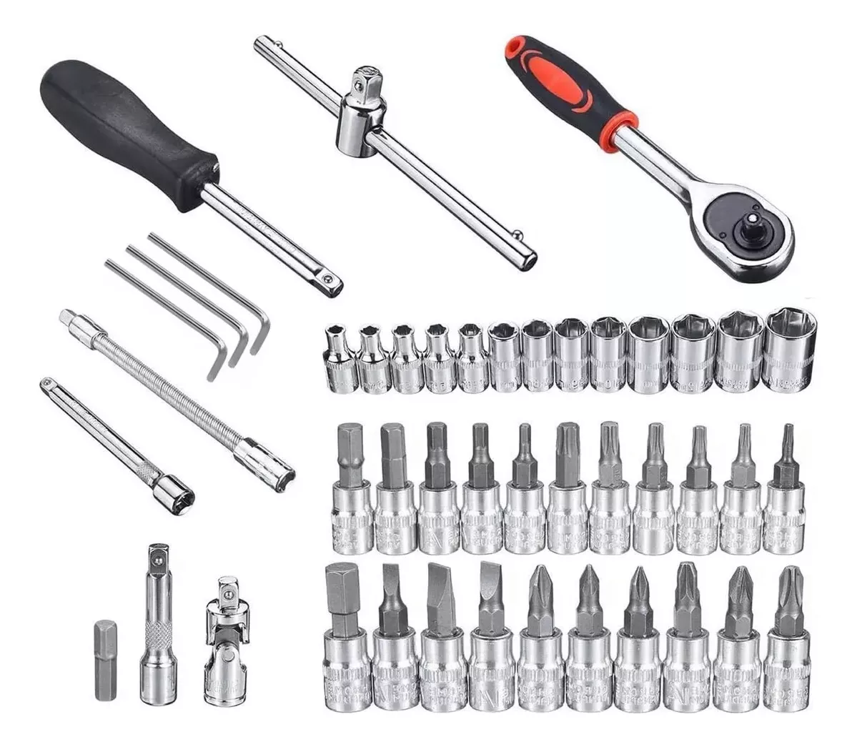 Juego De Herramientas Mecánicas Automóviles Combinados 53pcs