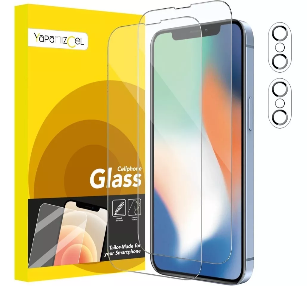 paquete 2 Unidades Mica Cristal Templado + 2 Micas Para Cámara