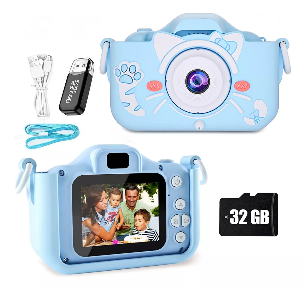 C&aacute;mara Digital Para Ni&ntilde;os Video Regalo Jueguete C/tarjeta Sd