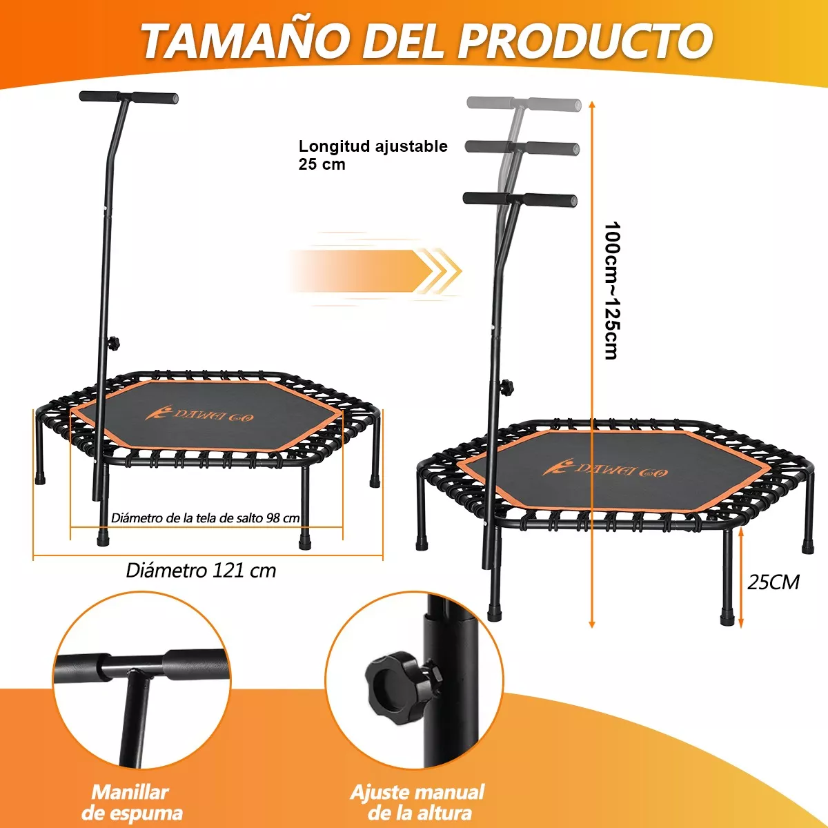 Trampolín Para Ejercicio Mini Brincolín Aeróbico Fitness